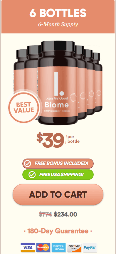 LeanBiome 6 bottle